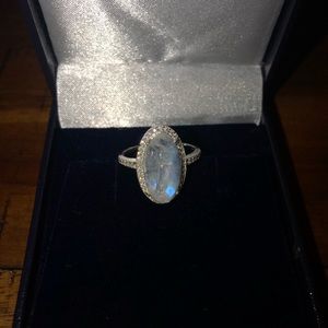 Sterling Silver and Moonstone Ring